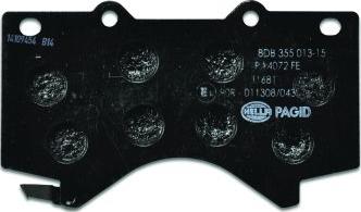 HELLA PAGID 8DB 355 013-151 - Juego de pastillas de freno parts5.com