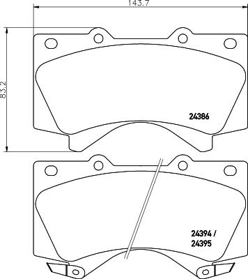 HELLA PAGID 8DB 355 013-151 - Juego de pastillas de freno parts5.com