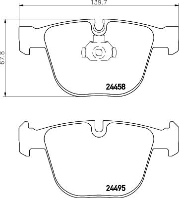 HELLA PAGID 8DB 355 013-171 - Juego de pastillas de freno parts5.com