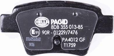 HELLA PAGID 8DB 355 013-851 - Fren balata seti, diskli fren parts5.com