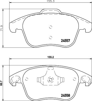 HELLA PAGID 8DB 355 013-351 - Brake Pad Set, disc brake parts5.com