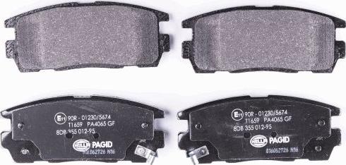 HELLA PAGID 8DB 355 012-951 - Set placute frana,frana disc parts5.com