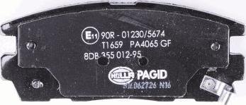 HELLA PAGID 8DB 355 012-951 - Set placute frana,frana disc parts5.com