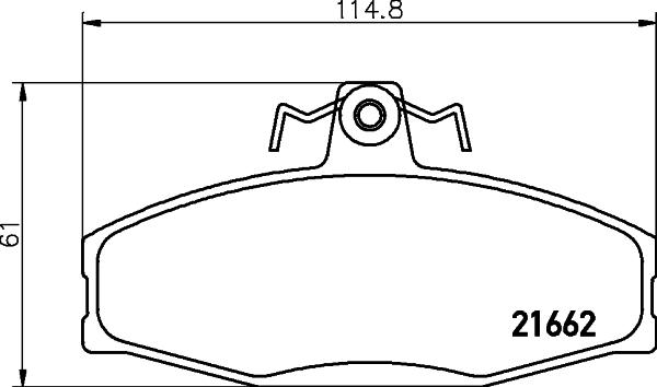 HELLA PAGID 8DB 355 017-931 - Jarrupala, levyjarru parts5.com