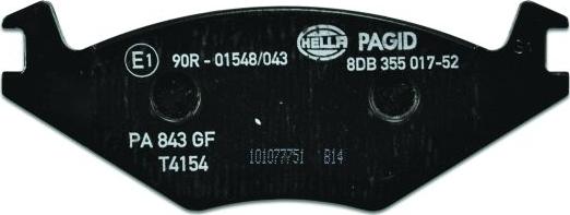 HELLA PAGID 8DB 355 017-521 - Sada brzdových destiček, kotoučová brzda parts5.com