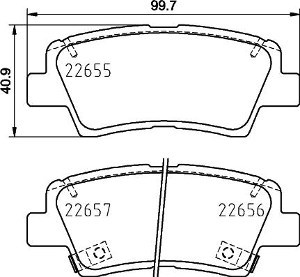 HELLA PAGID 8DB 355 031-681 - Juego de pastillas de freno parts5.com