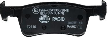 HELLA PAGID 8DB 355 031-761 - Set placute frana,frana disc parts5.com