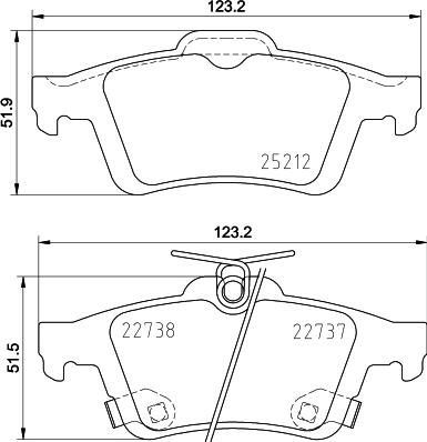 HELLA PAGID 8DB 355 037-661 - Piduriklotsi komplekt,ketaspidur parts5.com