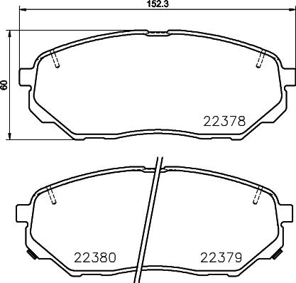 HELLA PAGID 8DB 355 024-901 - Комплект спирачно феродо, дискови спирачки parts5.com