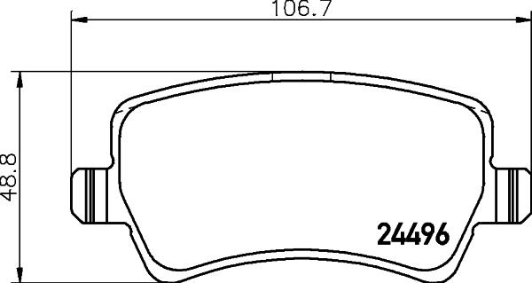 HELLA PAGID 8DB 355 025-401 - Komplet zavornih oblog, ploscne (kolutne) zavore parts5.com