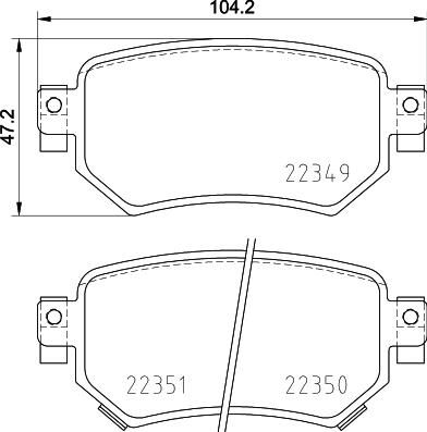 HELLA PAGID 8DB 355 025-561 - Set placute frana,frana disc parts5.com