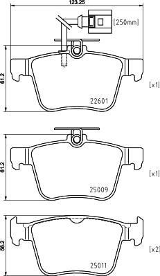 HELLA PAGID 8DB 355 025-661 - Σετ τακάκια, δισκόφρενα parts5.com