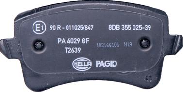 HELLA PAGID 8DB 355 025-391 - Brake Pad Set, disc brake parts5.com