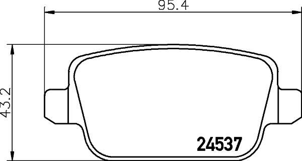 HELLA PAGID 8DB 355 025-351 - Bremsbelagsatz, Scheibenbremse parts5.com