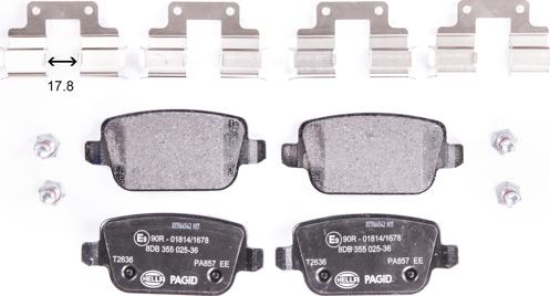 HELLA PAGID 8DB 355 025-361 - Brake Pad Set, disc brake parts5.com