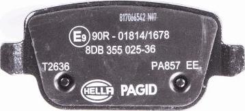 HELLA PAGID 8DB 355 025-361 - Fékbetétkészlet, tárcsafék parts5.com