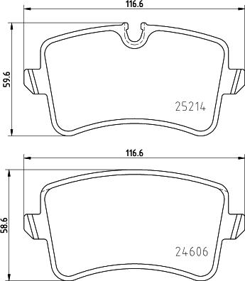 HELLA PAGID 8DB 355 025-311 - Fren balata seti, diskli fren parts5.com