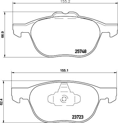 HELLA PAGID 8DB 355 020-411 - Brake Pad Set, disc brake parts5.com