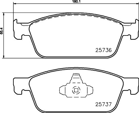 HELLA PAGID 8DB 355 020-831 - Set placute frana,frana disc parts5.com