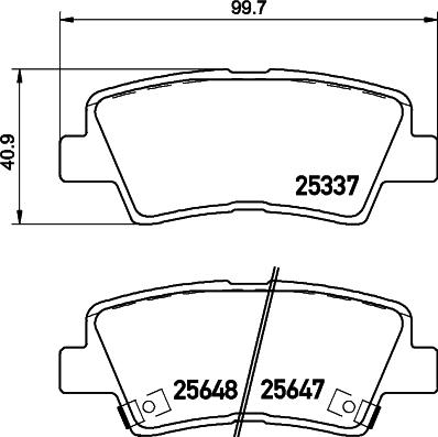 HELLA PAGID 8DB 355 020-371 - Set placute frana,frana disc parts5.com