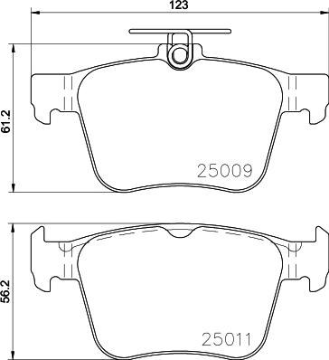 HELLA PAGID 8DB 355 020-261 - Set placute frana,frana disc parts5.com