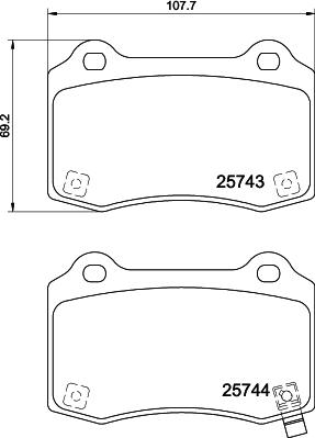 HELLA PAGID 8DB 355 021-251 - Kit de plaquettes de frein, frein à disque parts5.com