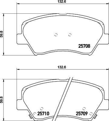 HELLA PAGID 8DB 355 021-781 - Juego de pastillas de freno parts5.com