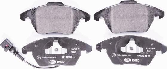 HELLA PAGID 8DB 355 023-161 - Brake Pad Set, disc brake parts5.com