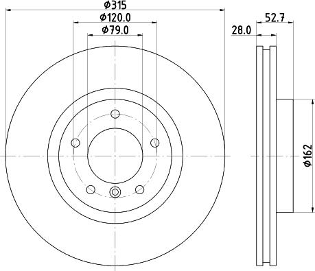 HELLA PAGID 8DD 355 104-091 - Disc frana parts5.com