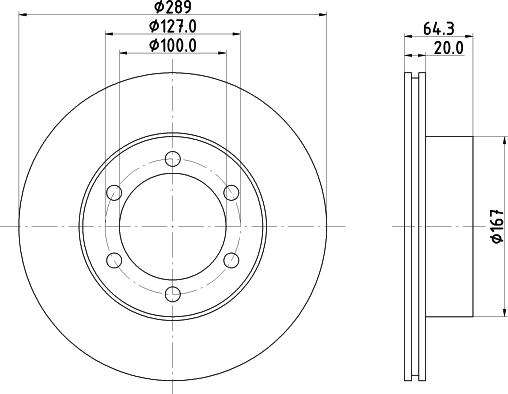 HELLA PAGID 8DD 355 104-761 - Тормозной диск parts5.com