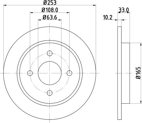 HELLA PAGID 8DD 355 105-661 - Brake Disc parts5.com