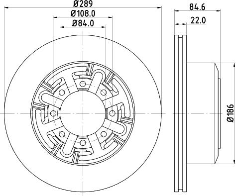 HELLA PAGID 8DD 355 105-791 - Спирачен диск parts5.com