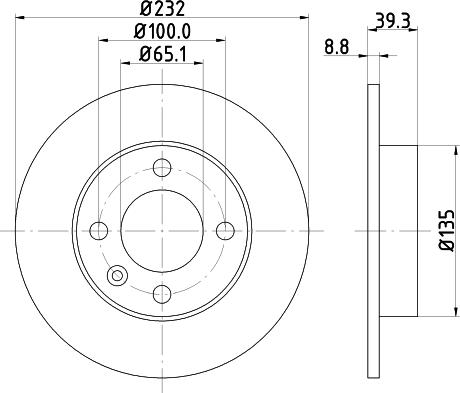 HELLA PAGID 8DD 355 106-681 - Disque de frein parts5.com