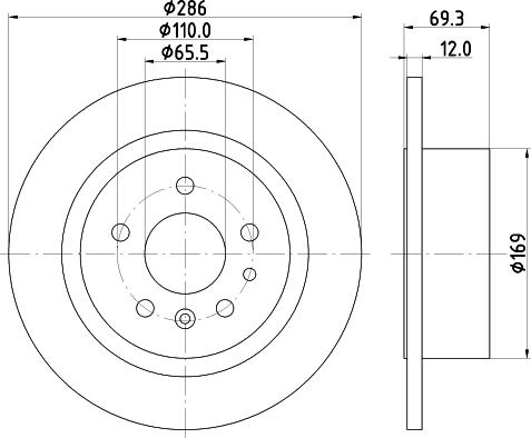 HELLA PAGID 8DD 355 103-741 - Kočni disk parts5.com