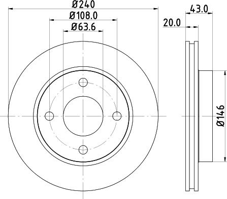 HELLA PAGID 8DD 355 102-231 - Disco de freno parts5.com