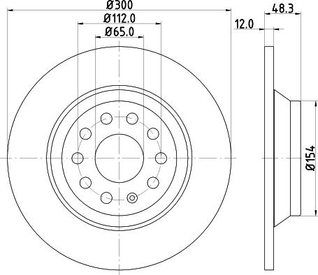 HELLA PAGID 8DD 355 119-481 - Disco de freno parts5.com