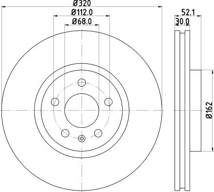 HELLA PAGID 8DD 355 117-191 - Спирачен диск parts5.com