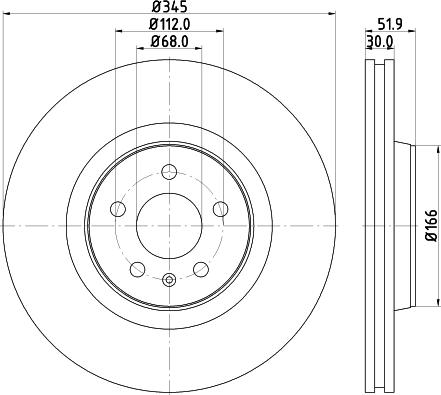 HELLA PAGID 8DD 355 117-181 - Спирачен диск parts5.com