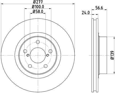 HELLA PAGID 8DD 355 129-421 - Δισκόπλακα parts5.com