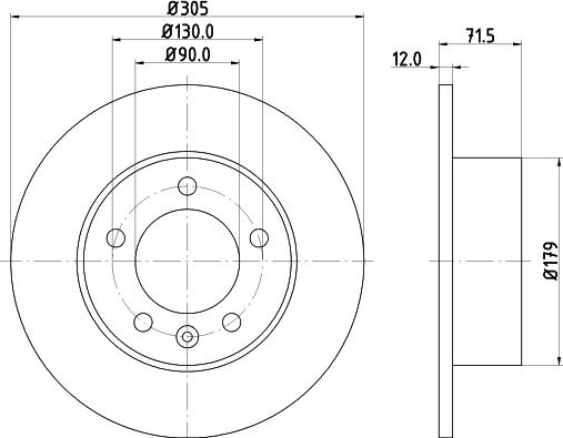 HELLA PAGID 8DD 355 129-201 - Disc frana parts5.com