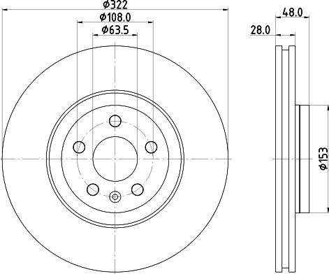 HELLA PAGID 8DD 355 125-471 - Disc frana parts5.com