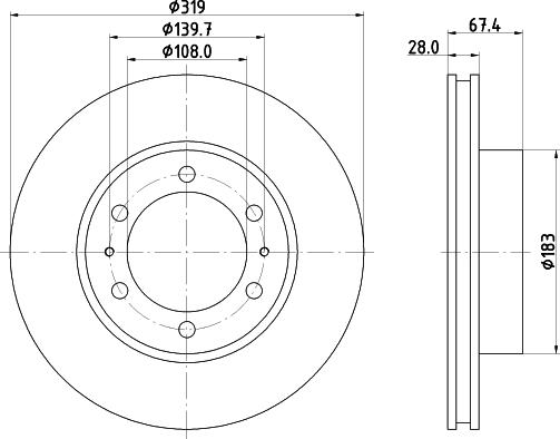 HELLA PAGID 8DD 355 126-771 - Fren diski parts5.com