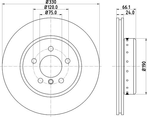 HELLA PAGID 8DD 355 120-661 - Brake Disc parts5.com