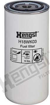 Hengst Filter H18WK03 - Yakıt filtresi parts5.com