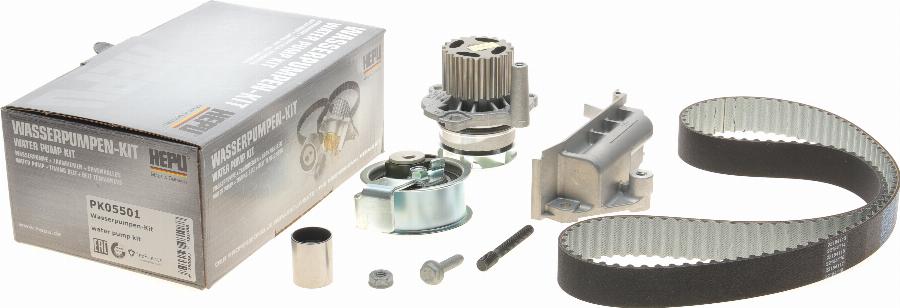 Hepu PK05501 - Pompa wodna + zestaw paska rozrządu parts5.com