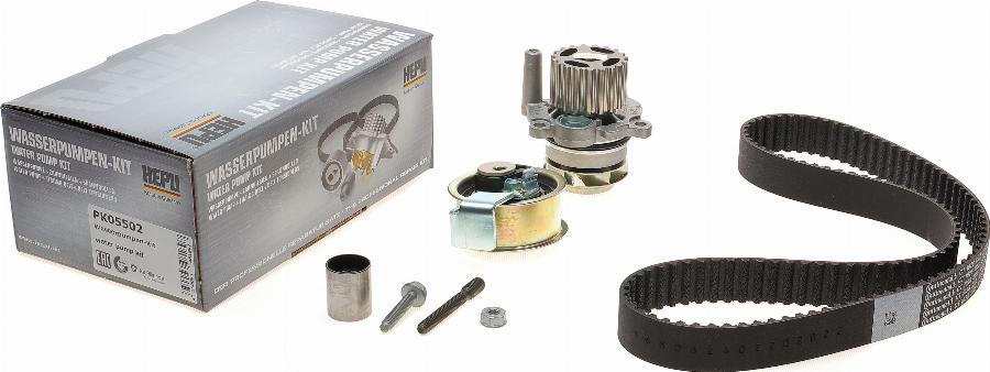 Hepu PK05502 - Pumpa za vodu + komplet zupčastog kaiša parts5.com