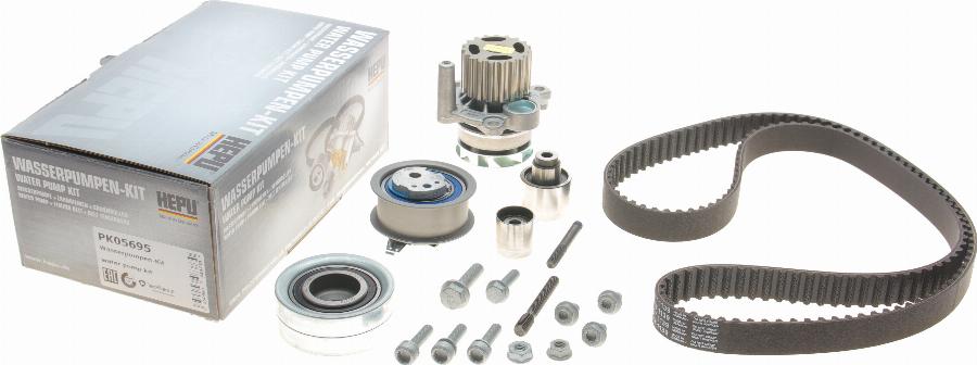 Hepu PK05695 - Водяной насос + комплект зубчатого ремня parts5.com