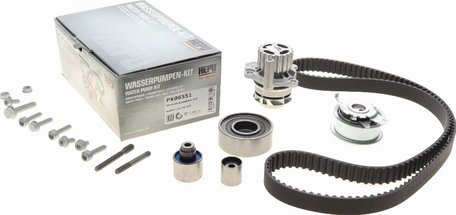 Hepu PK06551 - Pompa wodna + zestaw paska rozrządu parts5.com