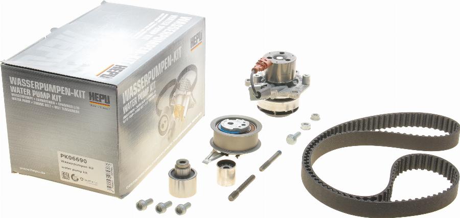 Hepu PK06690 - Pompa wodna + zestaw paska rozrządu parts5.com