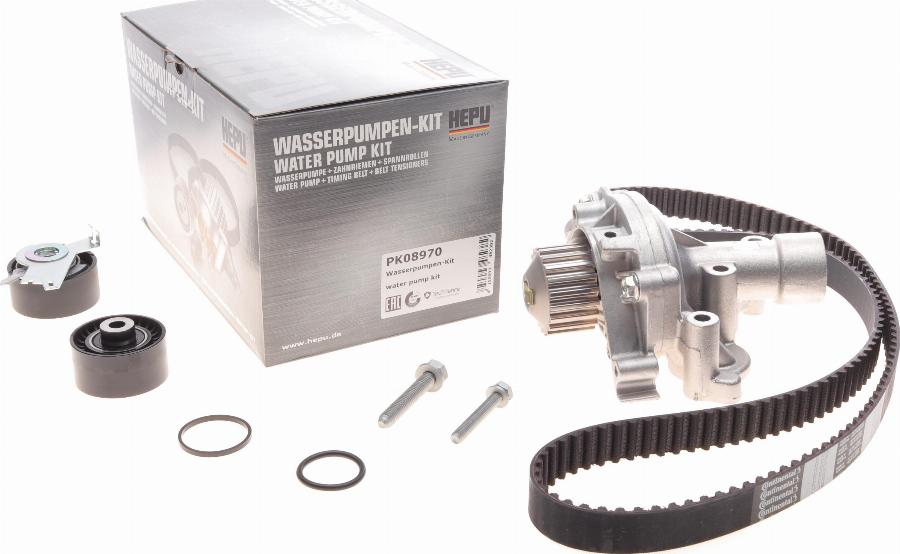 Hepu PK08970 - Su pompası + Triger kayışı seti parts5.com